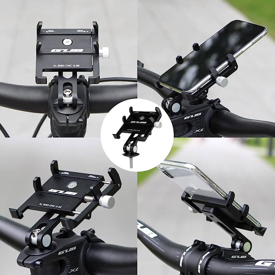 GUB G-95 Bike Phone Holder 270 Degree Rotation Cycling Navigation Stand Aluminum Alloy Bike Navigation Bracket for Bicycle